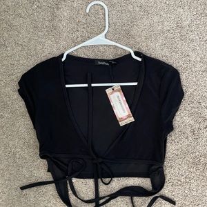 Double Tie Front Crop Top